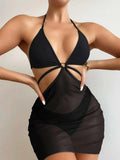 2022 New Sexy Body Mesh Skirt Swimsuit