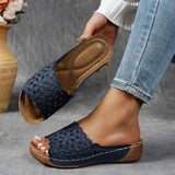 Hollow Thick Bottom Slippers Women Outside The Slope And Light Beach Cool Slippers Lat