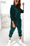 Piece Set Women Tracksuit Velour Women Velvet Set Woman Tracksuit Sets Winter Top & Pants Velvet Suit Conjuntos De
