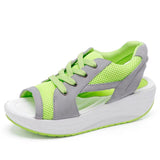 Summer New Rocking Women's Sandals Pine Cake Thick Soles With Sandals Beach Shoes 43