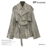New Camouflage Printing Ink-Ink Printing Coat Windie + Half Dress Casual Set
