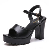 2025 New Korean Version Of The Thick Heel With Fish Mouth Sandals Waterproof Table Set High Heel Thick-Soled Women's