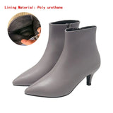 autumn and winter new style with fine pointed high heels Martin boots white boots leather boots Women's boots spring