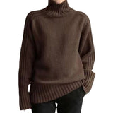 Sweater Women Winter Korean Retro Loose Languid Languid Temperament Simple Thick Pit Strip Bottom Knitting