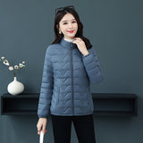 Women Jacket Cotton Short New Warm Solid Color Zipper Pocket Stitching Retro Long Sleeve Top Coat Outwear Size L-5XL