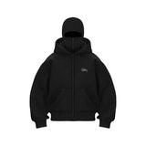 Trendy Double Hat Boomer Design Hooded Zipper Open-Shirt Couple Windproof Street
