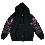 New Hoodie Jersey Women Loose Street Sports Zipper Open Shirt Y2k Coat