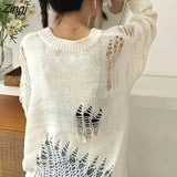 Women Loose Casual Fashionable O-Neck Knitting Solid Simple Korean Style Chic Daily Autumn Trendy Long Sleeve