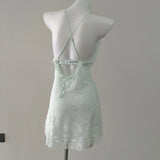 Lace Brae Pure Desire Sling Short Skirt Lace With Thin Perspective Sexy Pajamas Woman 2025 New
