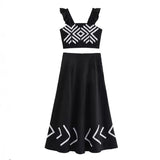 Women's Clothing Explosion Sleeveless Waveside Printed Vest Half-Skirt