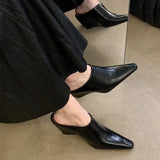 And Bao Head Half Slippers Women Wear 2025 Spring And Summer Small Square Lazy High And Muller Slippers