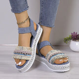 Zingj Sandals Women Popular Summer New Casual Round Head Thick Bottom Fish Mouth Color A Word With Fashion Buckle