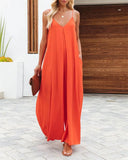 Wide Leg Trousers Women 2025 Summer New Solid-Colored Bag Casual