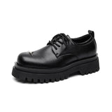 Zingj New Niche Platform Shoes Male British Style Commuting Versatile Round Derby