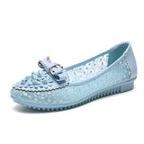 Shoes 2025 Summer Single Shoes Women's Bean Shoes Women's Leather Shoes Soft Soles Anti-Slip Women Singles