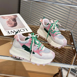 Soft Bottom Forrest Of The Forrest Women's Spring And Summer New Color Mesh Can Breathe Loose Cake Thick-Soled Temperament Comfortable Old Dad