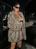 Autumn And Winter Fur Coat Women's Long Suit Coat Casual Warm Fashion Windwear Women's Clothing