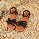 Roman Sandals Women 2025 Summer New Wearing Fashion Anti-Slip Woven Beach Cool