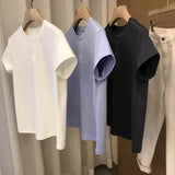 European White Short-Sleeved T-Shirt For Women 2025 New Spring And Summer Small Short