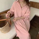 White Shirt Women Wear 2025 Spring And Autumn New Loose Leisure Tops In The Long