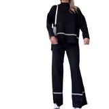 Zingj 2023 New Solid Color Casual Top Loose And Comfortable Design Sense Micro La Trousers Suit Women-Outfit