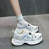 Old Dad Shoes Women 2025 Autumn And Winter New Mesh Breathable Low-Help Shoes Korean Version Of High-Heeled Casual Sports
