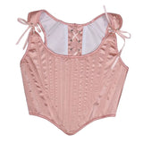 Fashion New Tiding Waist Vest Sexy Strapped Short Fish Bone Small Waist Vest