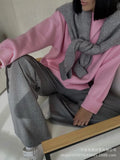 And Winter Explosion Of Women's Knitted Shirt Round-Neck Solid Color Loose