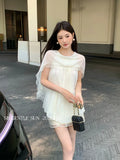 Does Not Return] Xiu Xixi 13 Lines 2025 Summer Temperament Chiffon Shirt Sleeveless Top Lady