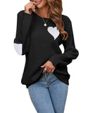 And Winter New Round Collar Solid Color Small Love Jacket Loose Sweater Knitted Shirt