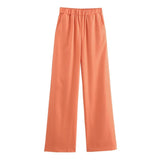 Fragrant Cotton Lint Neck Vest Set Of Women's Summer With Light Luxury High-End Trousers Two