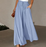 Wide Leg High Waist Long Culottes
