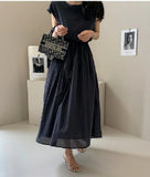Dress 2025 Summer New Can Be Loose Waist Generous Cotton Linen Dress