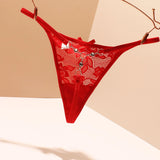 T-Shirt Trousers Women Scarless Bow Iron Ring Diamond Ornament 2025 New Low-Rise Cotton Crotch Girl Hot
