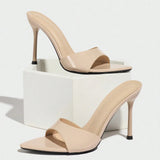 Women's High-Heeled Spring And Summer Tips And Sharps With Muller Fashion Elegant High-Heeled