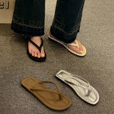 Flip-Flops Summer Fashion Flat-Soled Muller Shoes Toe Cool Slippers Beach Shoes Women Wear High-End