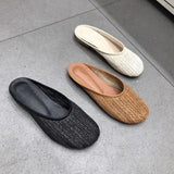 Wind Round Head 2025 Summer New Weaving Design Breathable Leisure With Fisherman Woman Tide Half