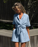 Summer Women's Wears Clip With Short Sleeve Shorts Fashion Casual Set