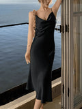 Satin Slip Maxi Dress-Outfit