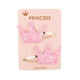 Glitter Cartoon Cartoon Love Heart Crown Hair Clips For Girls Handmade Hairpins Boutique Barrette Kids Hair