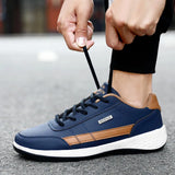 Autumn And Winter New Leather Leisure Sports Men's Shoes Simple Fashion Fashion Shoes Outdoor Light Running Men's