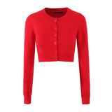 New Single-Breasted Cardigan Sweater With Buttocks A-Shaped Knitted Half
