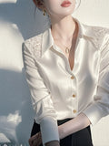 Shirt This Year's Popular Explosion Of High-End Feeling Light Luxury To Reduce The Age Of The Temperament Under The Bottom Of The Top Of The Jacket 2025