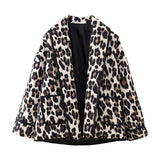 Women's ZA New Printing Fashion Loose Lamb Wool Leopard