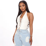 Zingj Clothes] 2023 Summer New Sexy Lace Sleeveless Vest Short Women Small Vest