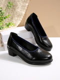 Work Shoes Shallow Mouth Thick Heel Professional Shoes Soft Leather Plain Heel Work Clothes Flight Attendant Female Middle-Age Mother