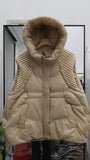Autumn Winter New Down Jacket Female Vest Short Hooded Add Thick Knit Wool White Duck Velvet Vest Coat Tide-Outfit