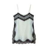Women's Clothing In The Summer Of 2025 With Daily Niche Lace Splicing Sling Belt Vest