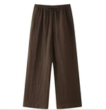 Women's INS Burst Linen And Cross-Coat Fashion Trousers