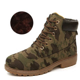 Men Boots PU Outdoor Snow Ankle Boots Male Lace Up Anti-slip Booties British Sneakers Plus Size 46 Zapatos De
